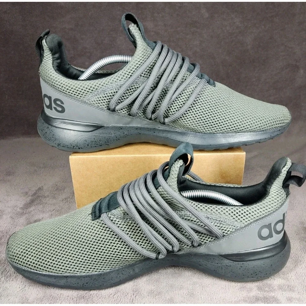 Adidas Lite Racer Adapt 3.0 Gray Black Running Shoes Sneakers‎ Mens Size 12